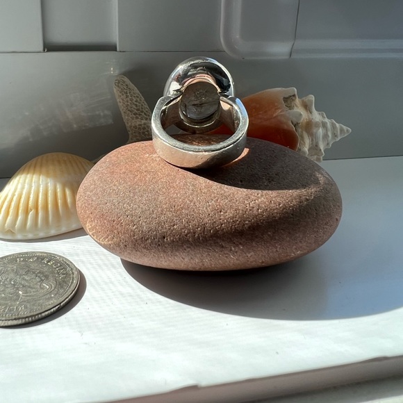 Black Rutilated Quartz ring faceted - Picture 4 of 9